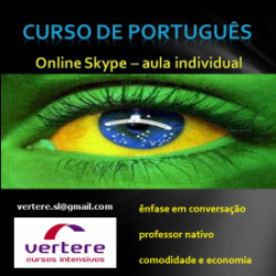 Curso de Português para estrangeiros - Online Skype - Aula individual