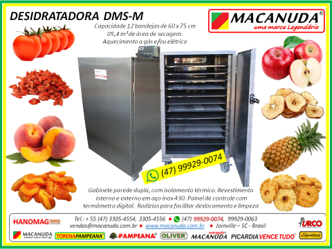 MAQUINÁRIO PARA DESIDRATAR TOMATE MARCA MACANUDA